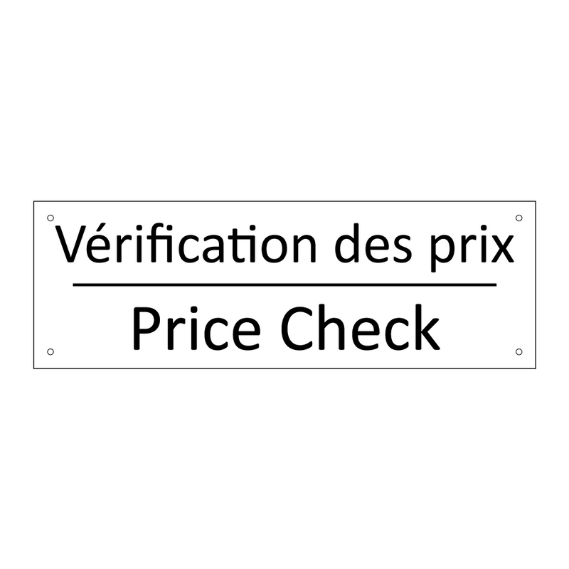 Vérification des prix - Price Check