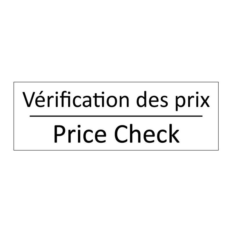 Vérification des prix - Price Check