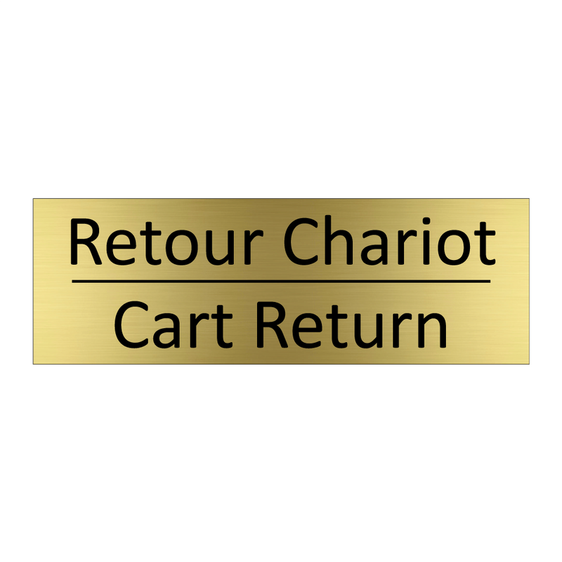 Retour Chariot - Cart Return