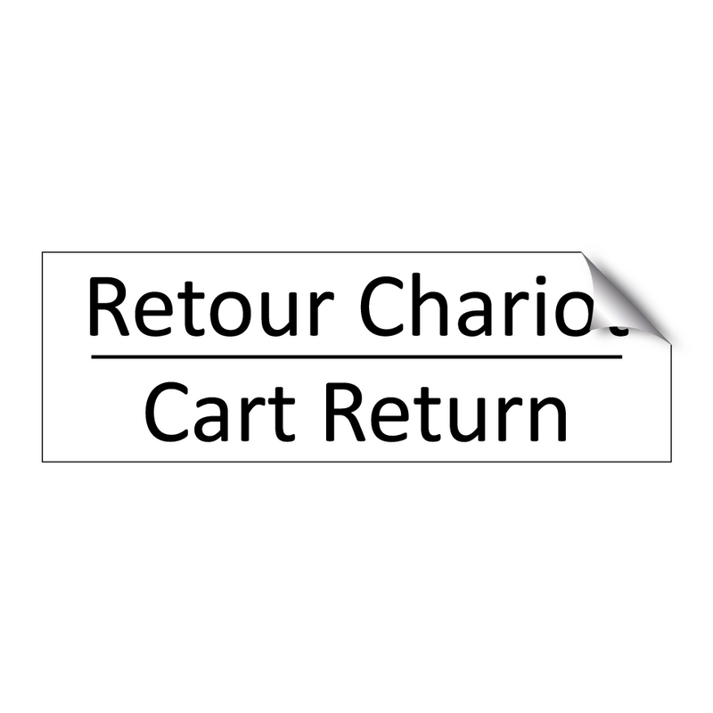 Retour Chariot - Cart Return