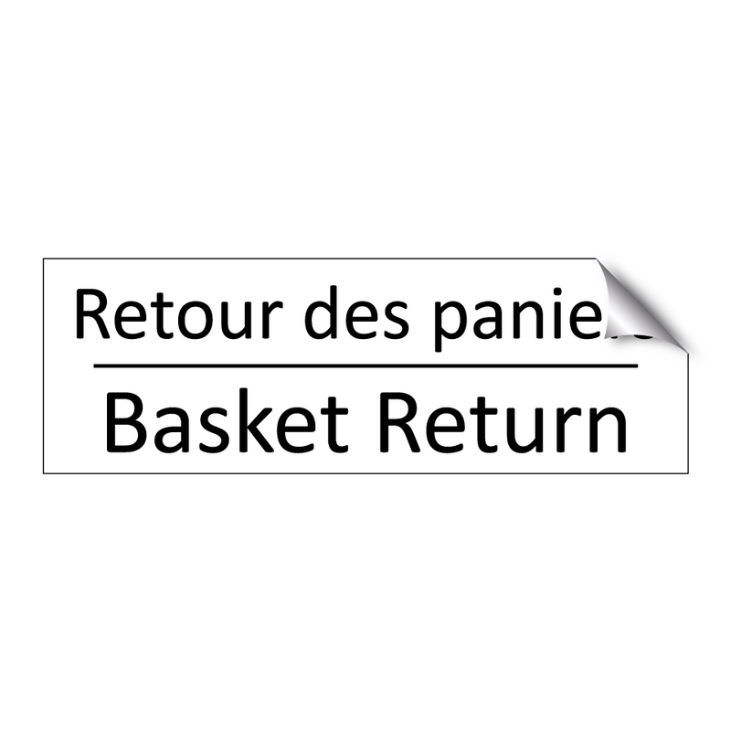Retour des paniers - Basket Return