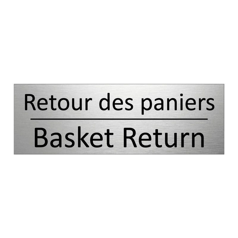 Retour des paniers - Basket Return