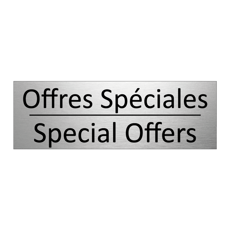Offres Spéciales - Special Offers