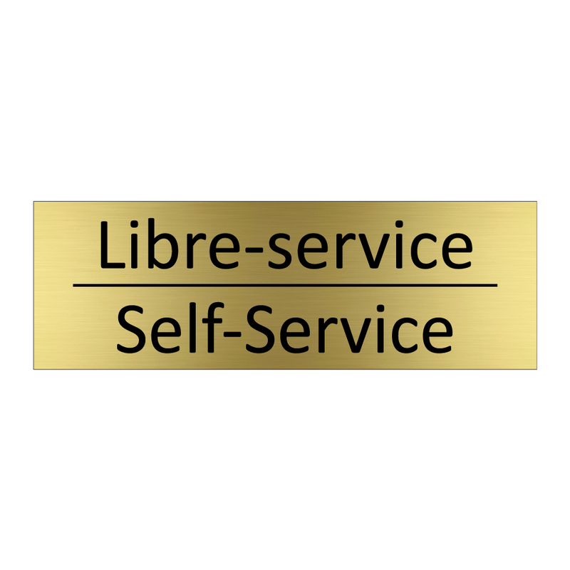 Libre-service - Self-Service