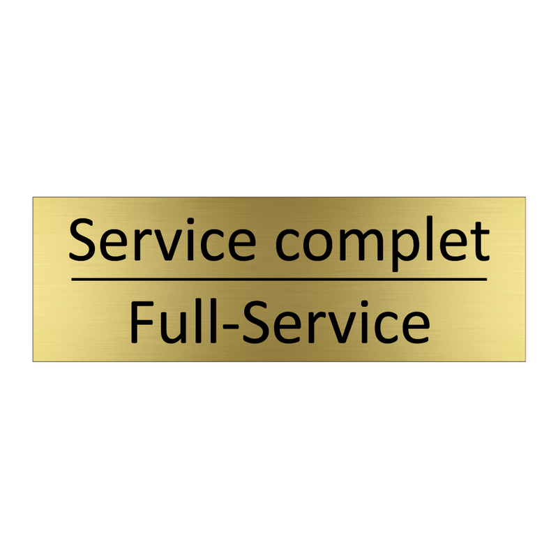 Service complet - Full-Service