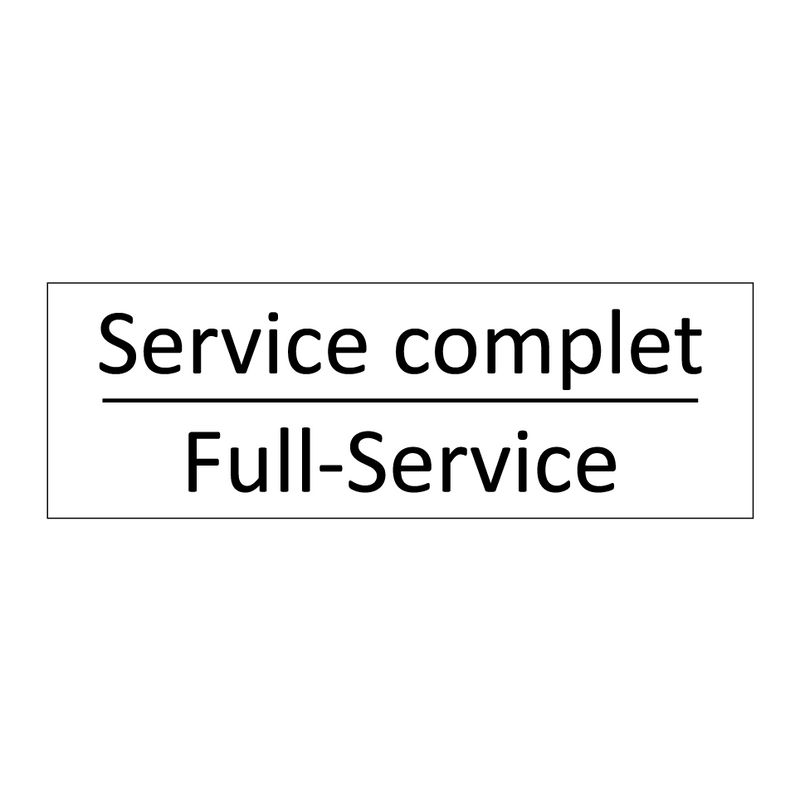 Service complet - Full-Service