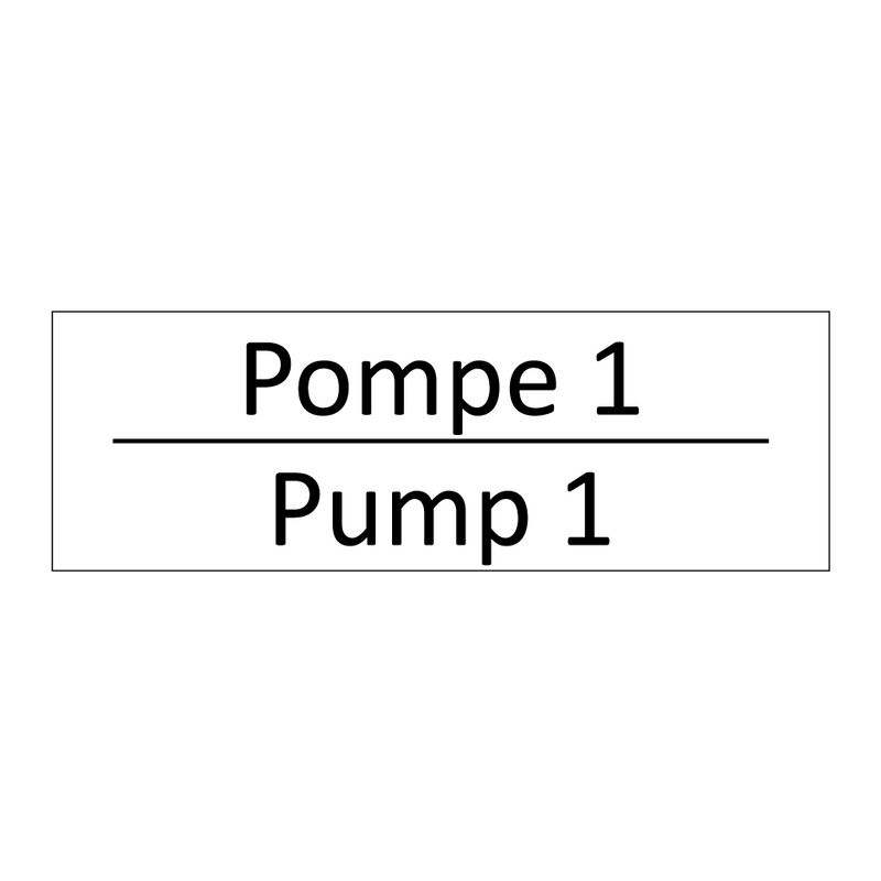Pompe 1 - Pump 1
