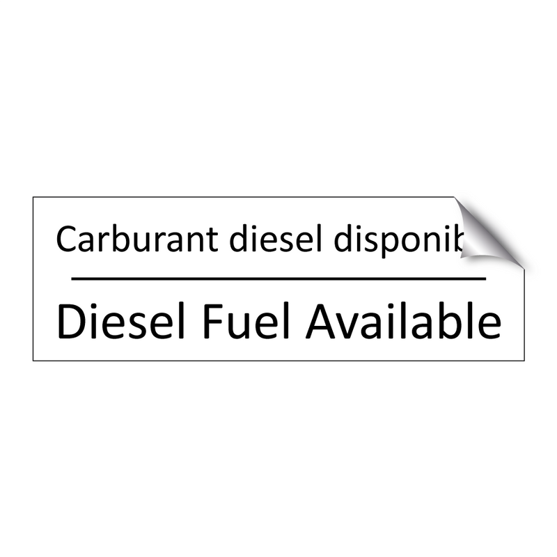 Carburant diesel disponible - Diesel Fuel Available