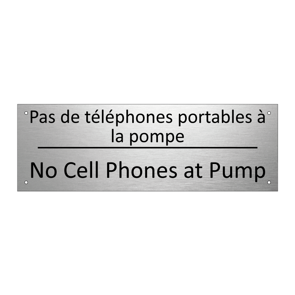 Pas de téléphones portables à  /.../ - No Cell Phones at Pump