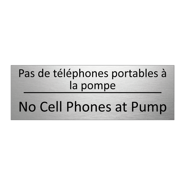 Pas de téléphones portables à  /.../ - No Cell Phones at Pump