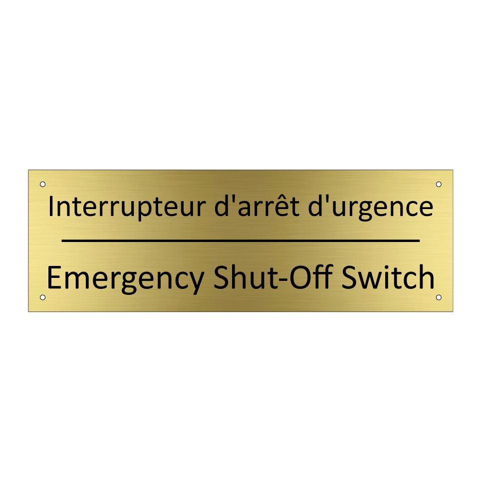 Interrupteur d'arrêt d'urgence - Emergency Shut-Off Switch