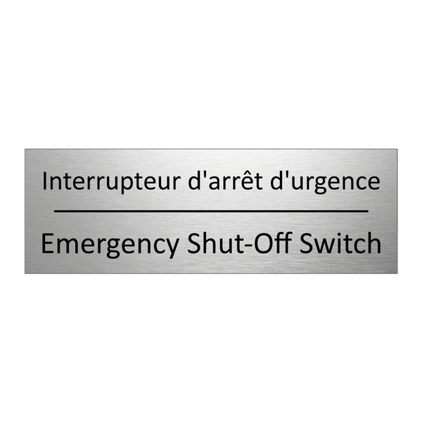 Interrupteur d'arrêt d'urgence - Emergency Shut-Off Switch