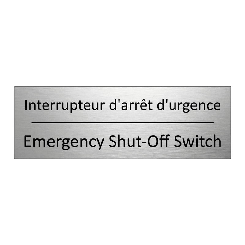 Interrupteur d'arrêt d'urgence - Emergency Shut-Off Switch
