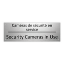 Caméras de sécurité en service - Security Cameras in Use