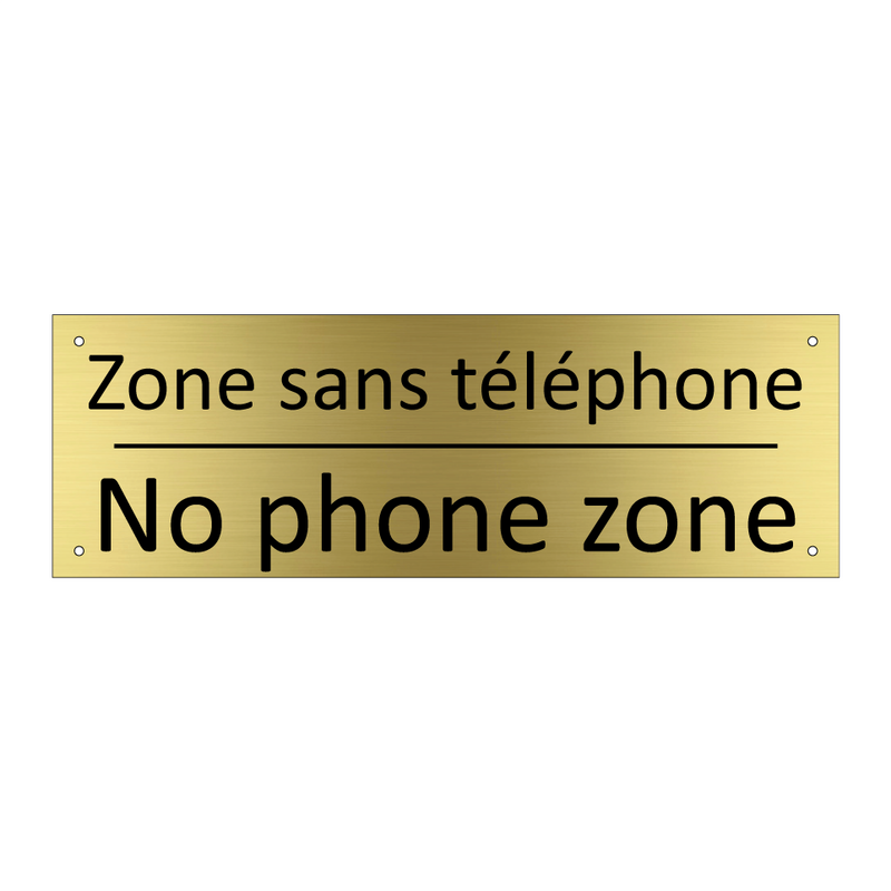 Zone sans téléphone - No phone zone