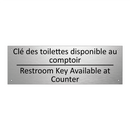 Clé des toilettes disponible au  /.../ - Restroom Key Available at Counter /.../