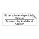 Clé des toilettes disponible au  /.../ - Restroom Key Available at Counter /.../