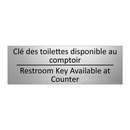 Clé des toilettes disponible au  /.../ - Restroom Key Available at Counter /.../