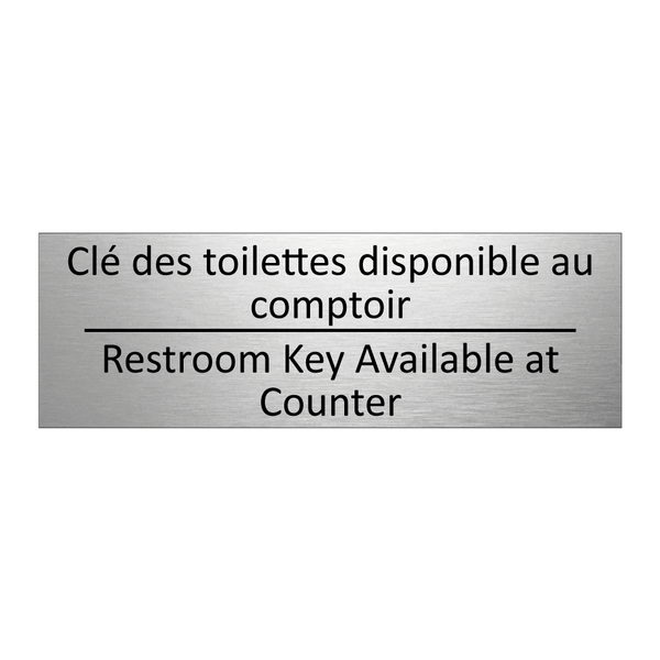 Clé des toilettes disponible au  /.../ - Restroom Key Available at Counter /.../