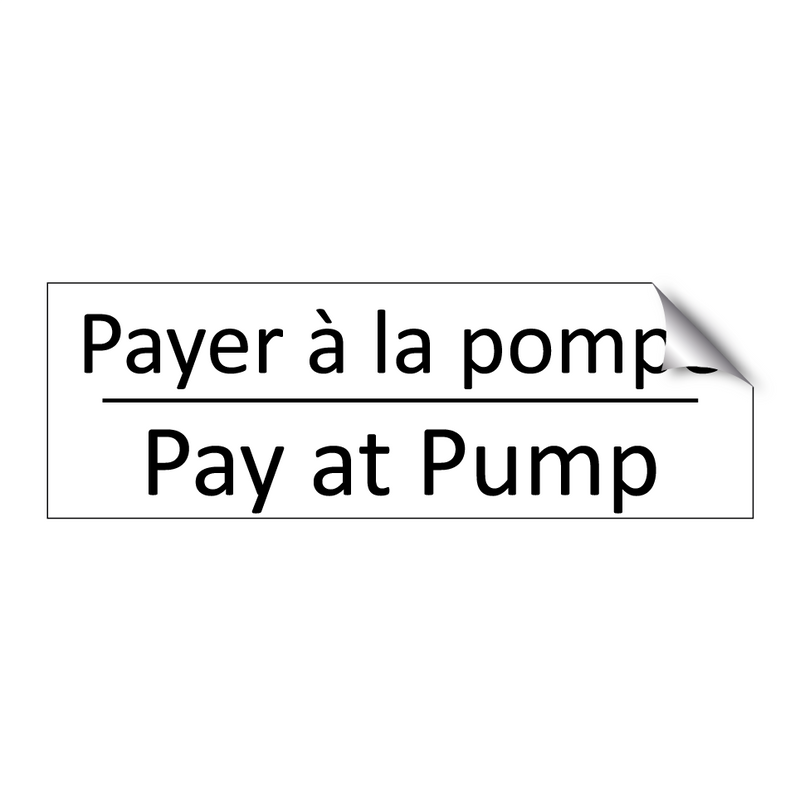 Payer à la pompe - Pay at Pump