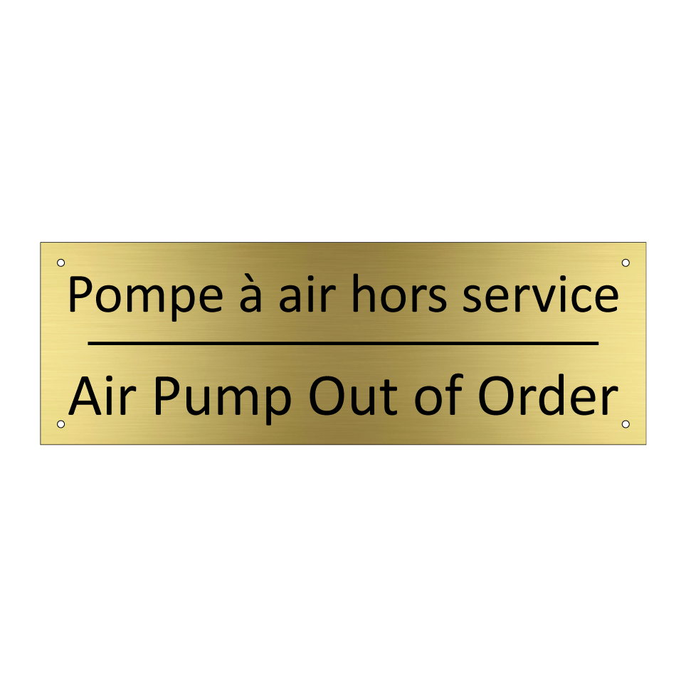 Pompe à air hors service - Air Pump Out of Order