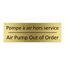 Pompe à air hors service - Air Pump Out of Order