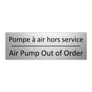 Pompe à air hors service - Air Pump Out of Order