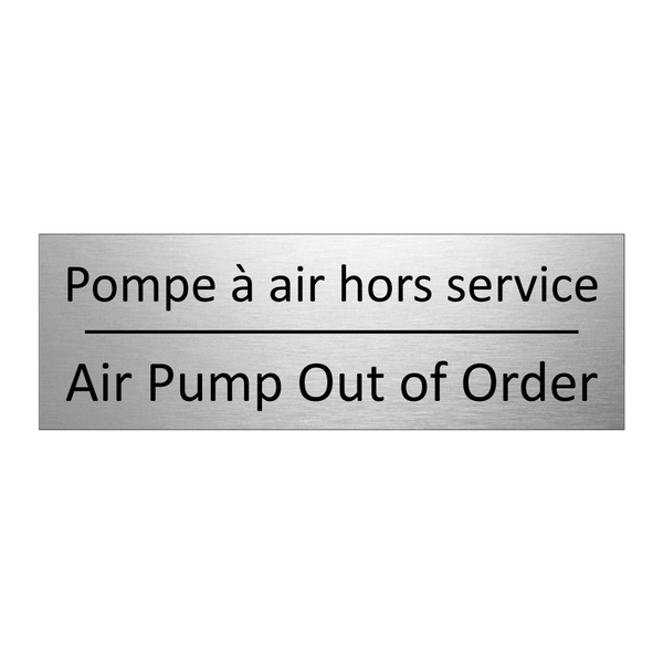 Pompe à air hors service - Air Pump Out of Order