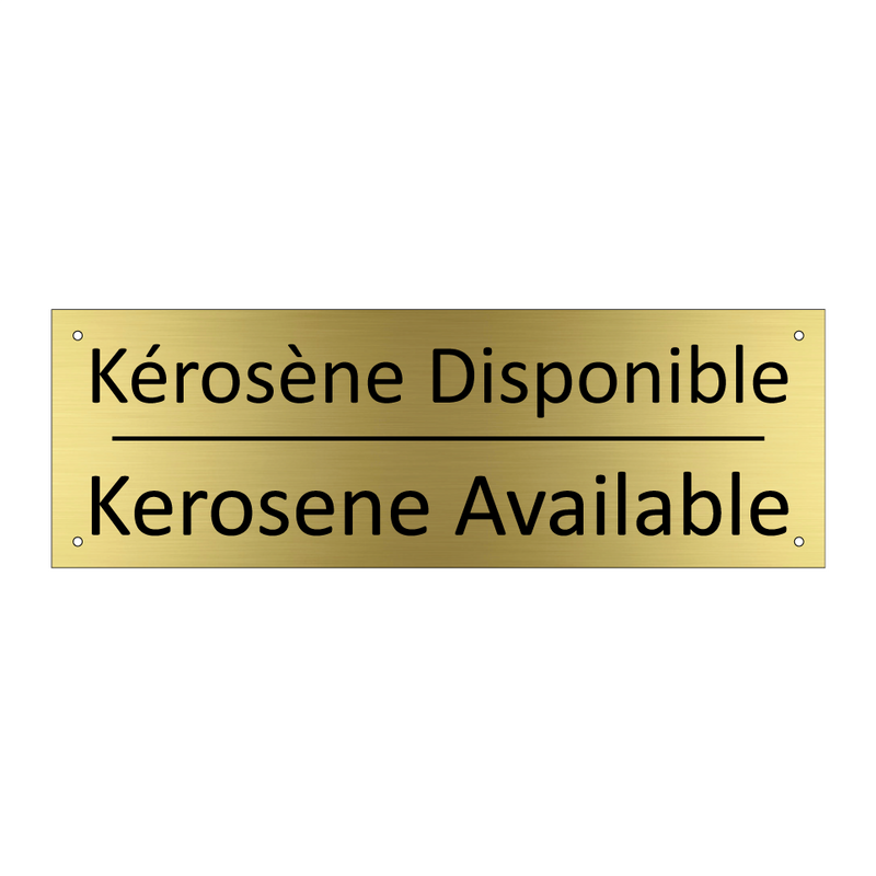 Kérosène Disponible - Kerosene Available