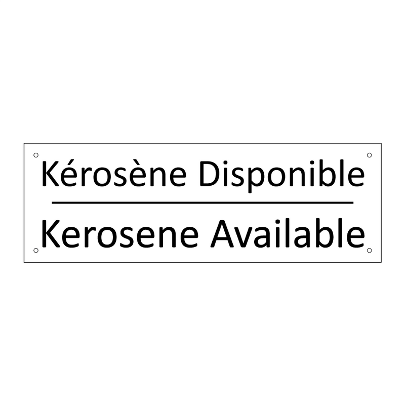 Kérosène Disponible - Kerosene Available