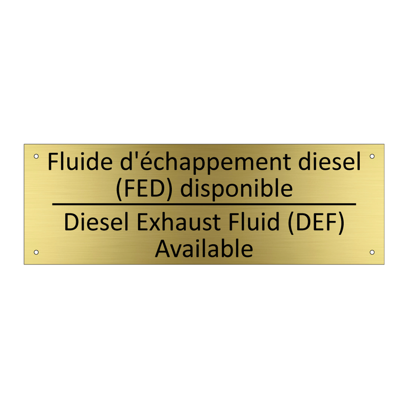 Fluide d'échappement diesel (FED)  /.../ - Diesel Exhaust Fluid (DEF) Available /.../