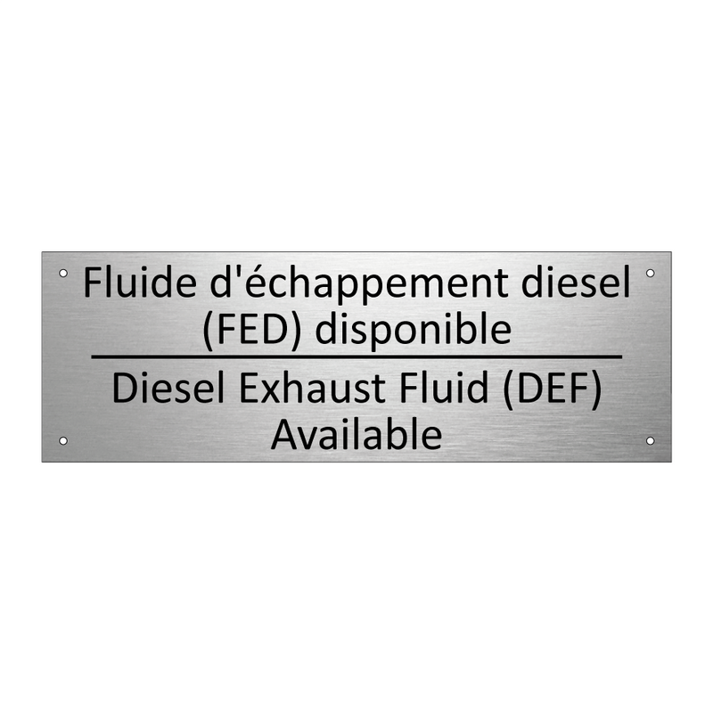 Fluide d'échappement diesel (FED)  /.../ - Diesel Exhaust Fluid (DEF) Available /.../