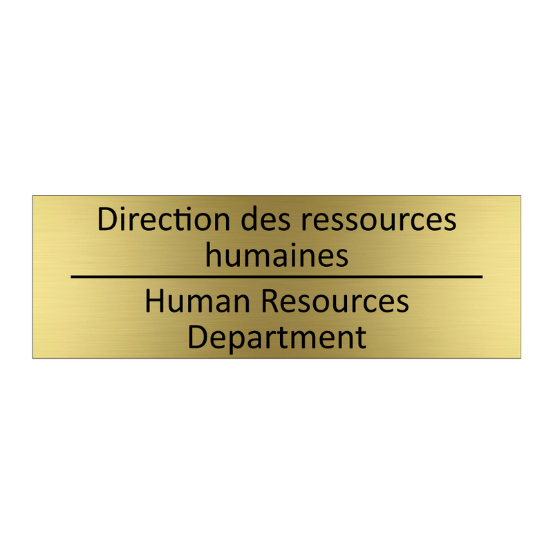 Direction des ressources humaines /.../ - Human Resources Department