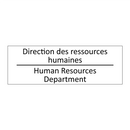 Direction des ressources humaines /.../ - Human Resources Department