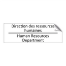 Direction des ressources humaines /.../ - Human Resources Department