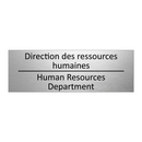 Direction des ressources humaines /.../ - Human Resources Department