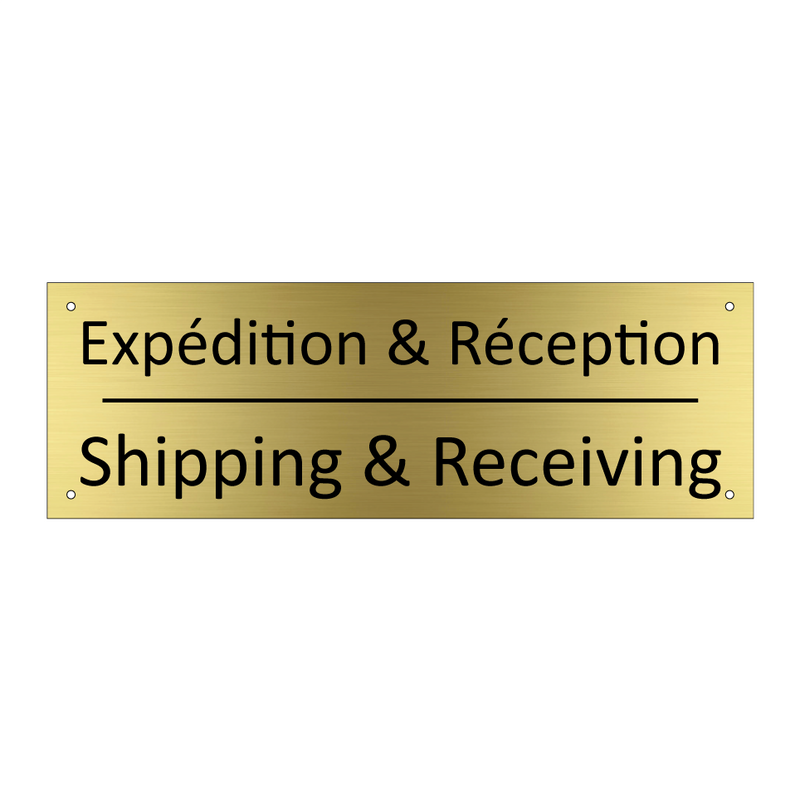 Expédition & Réception - Shipping & Receiving