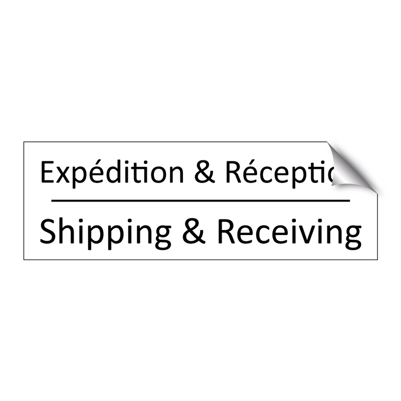 Expédition & Réception - Shipping & Receiving