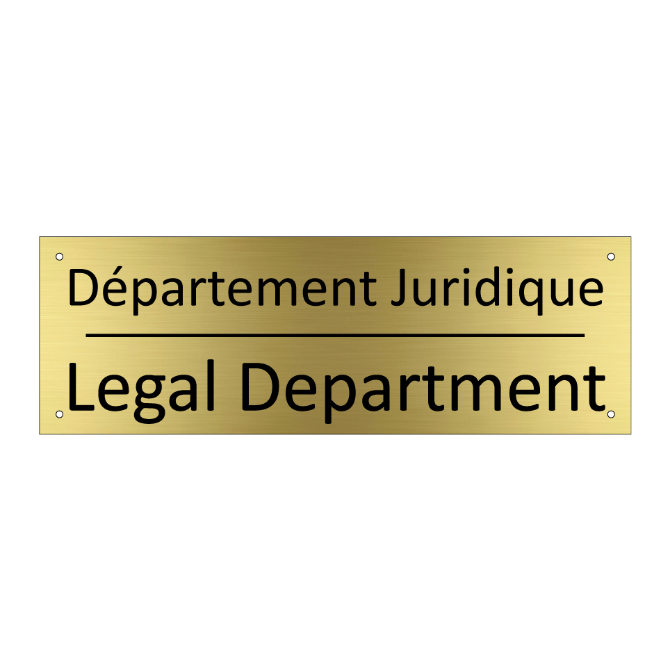Département Juridique - Legal Department