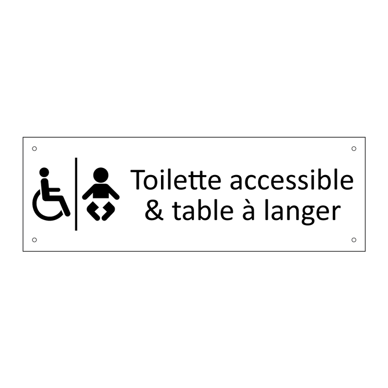 Toilette accessible & table à langer
