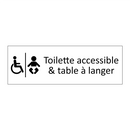 Toilette accessible & table à langer