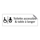 Toilette accessible & table à langer