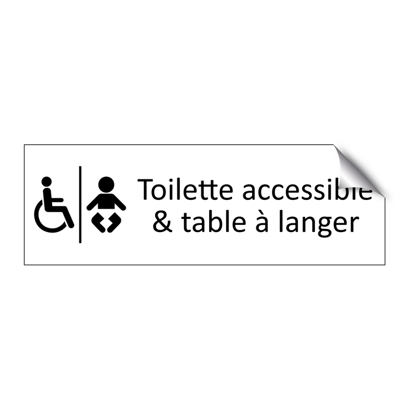 Toilette accessible & table à langer