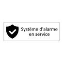 Système d'alarme en service