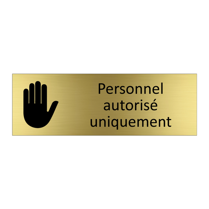 Personnel autorisé uniquement