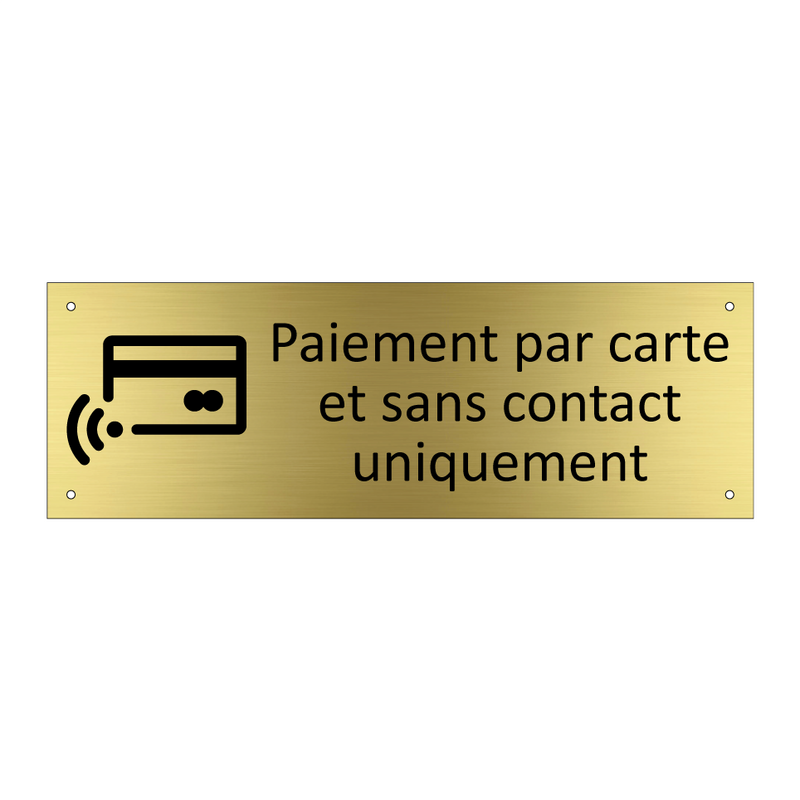 Paiement par carte et sans contact uniquement