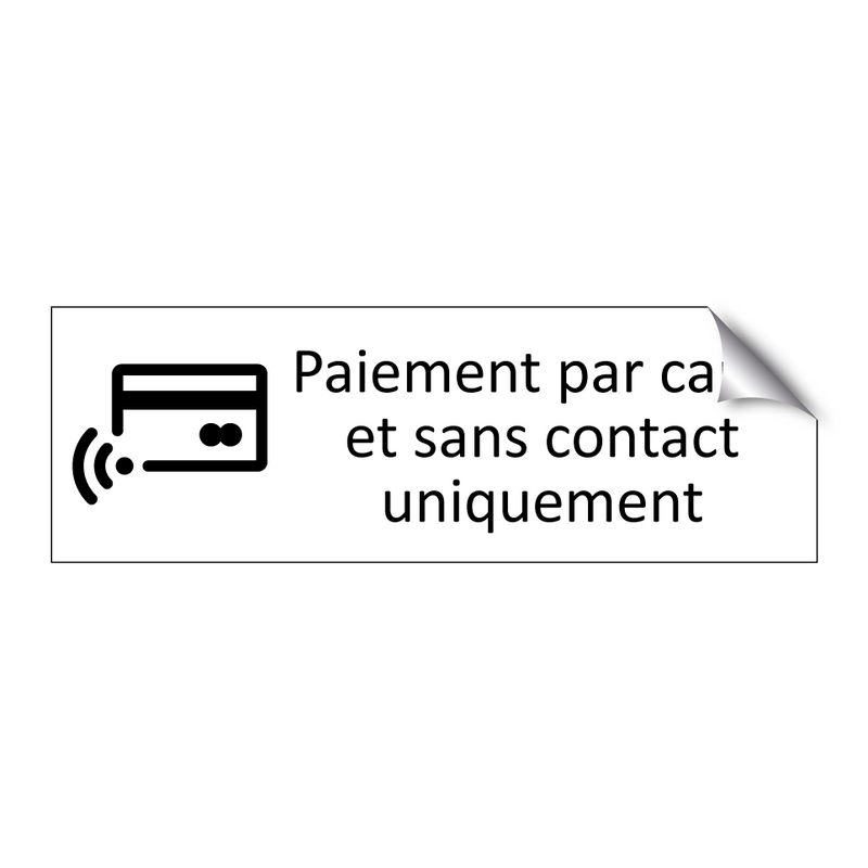 Paiement par carte et sans contact uniquement