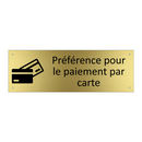 Préférence pour le paiement par carte