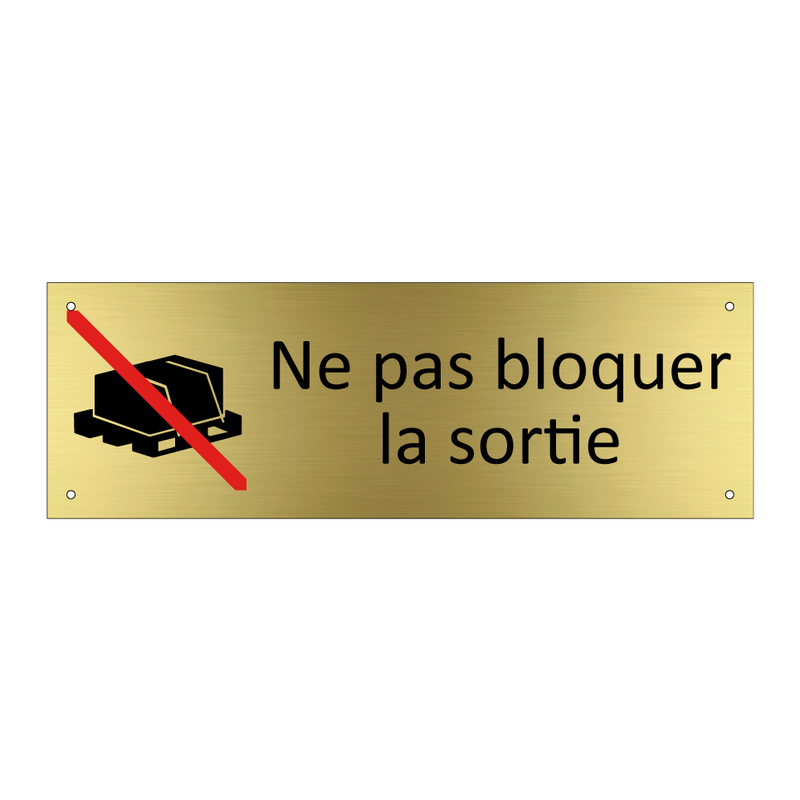 Ne pas bloquer la sortie