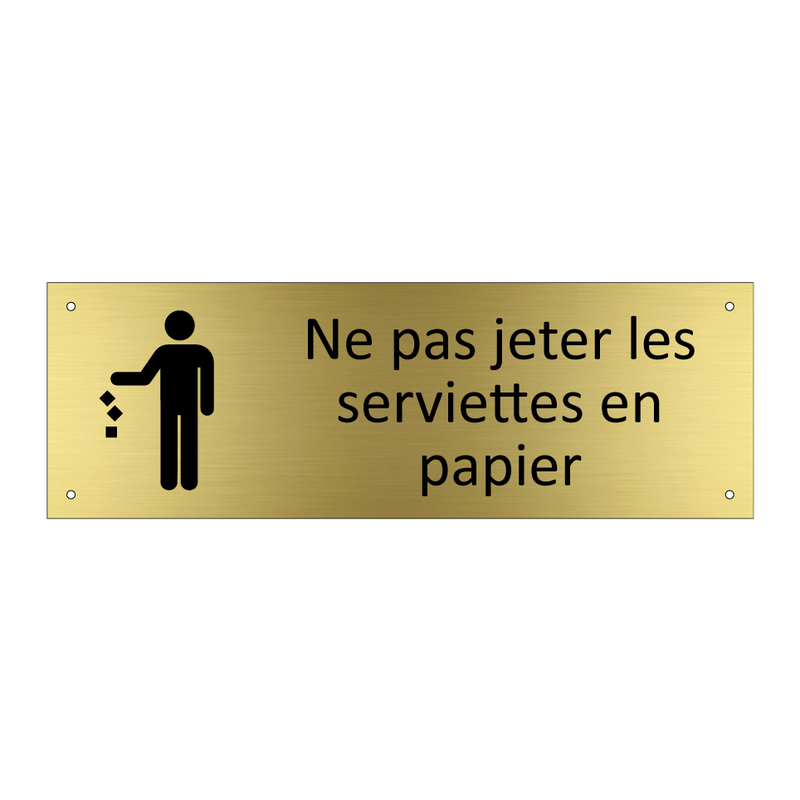 Ne pas jeter les serviettes en papier